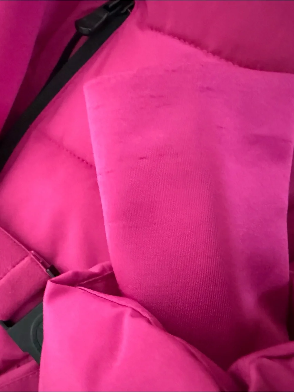 Michael Kors Hot Pink Quilted Belted Puffer with Fur-Trim Hood
